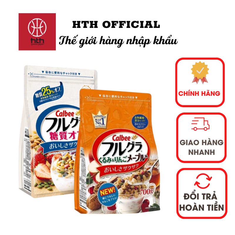 Ngũ cốc Calbee Ăn Kiêng Giảm Cân Nhật Bản mix sữa chua hoa quả trái cây dùng ăn sáng ( 750G )