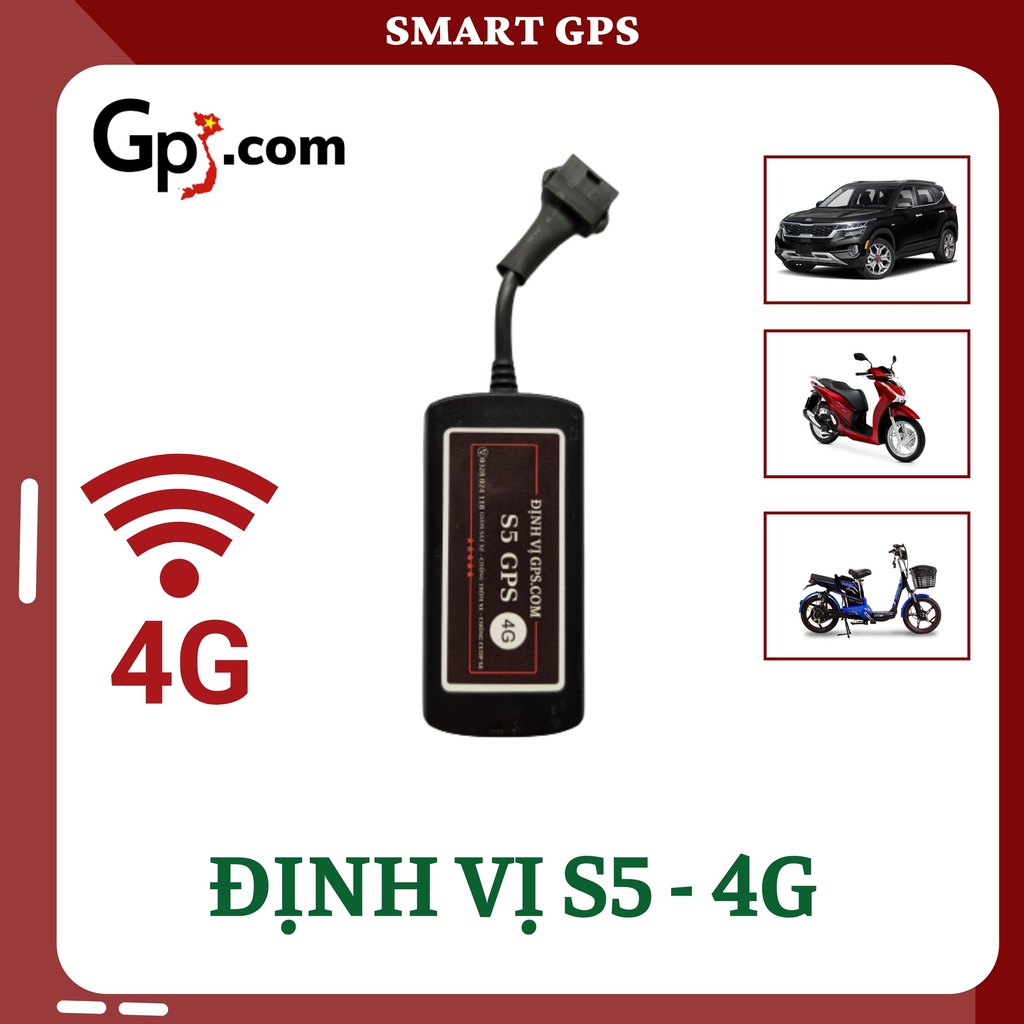 ĐỊNH VỊ GPS S5 4G MỚI GIÁM SÁT CHỐNG TRỘM XE HIỆU QUẢ BẢO HÀNH 12 THÁNG