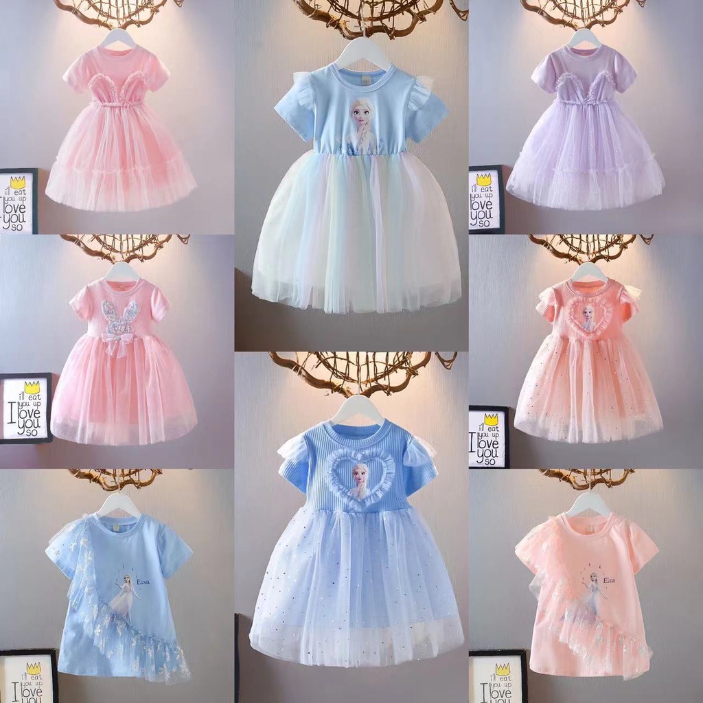 Đầm Hóa Trang Công Chúa Elsa Xinh Xắn Dành Cho Bé Gái