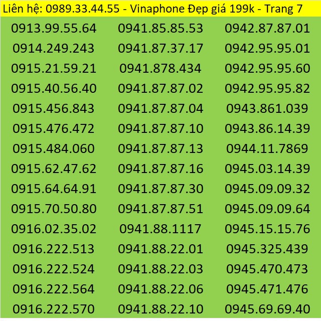 Sim Vina - sim Vinaphone trả trước giá rẻ