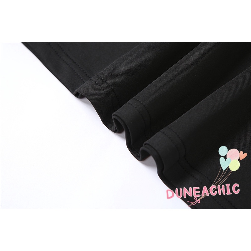 DUNEA Đầm Tay Dài Cổ Vuông Màu Trơn Thời Trang Cho Nữ