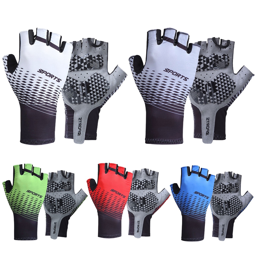 Găng Tay Hở Ngón Tập Gym Chống Trượt Cho Nam