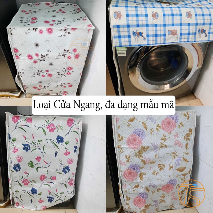 Áo Trùm Máy Giặt Cho Cửa Trên Và Cửa Ngang Dưới 12kg PEVA Dày 2 Lớp Chống Bụi Chống Nước, Washing-Machine Cover