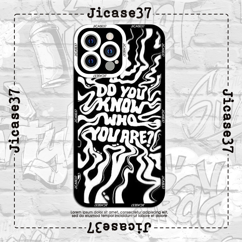 Ốp lưng iphone và samsung xiaomi oppo cạnh vuông Jicase Do you know who you are