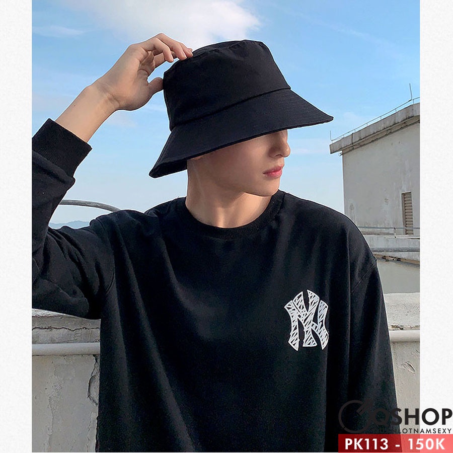 Nón bucket nam kaki màu trơn QSHOP PK113