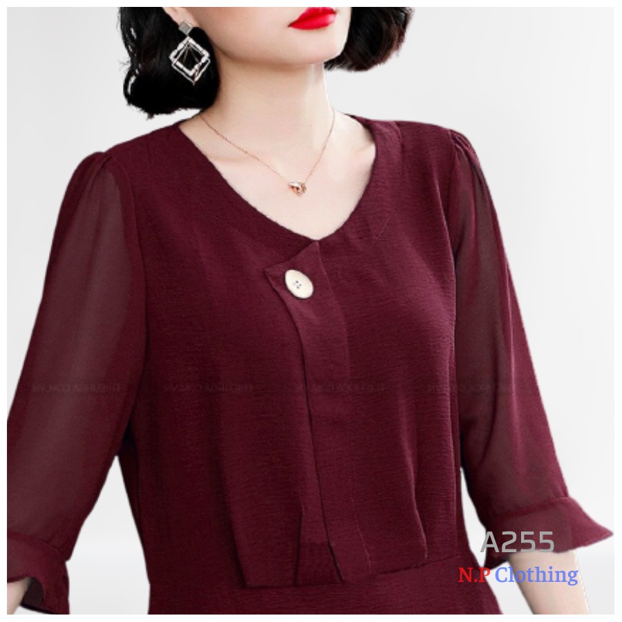 Áo Trung Niên Nữ Bigsize, Mẫu Sơ Mi Kiểu Trung Niên Tay Lỡ Form Rộng Cho Mẹ, Thời Trang NP CLOTHING | BigBuy360 - bigbuy360.vn