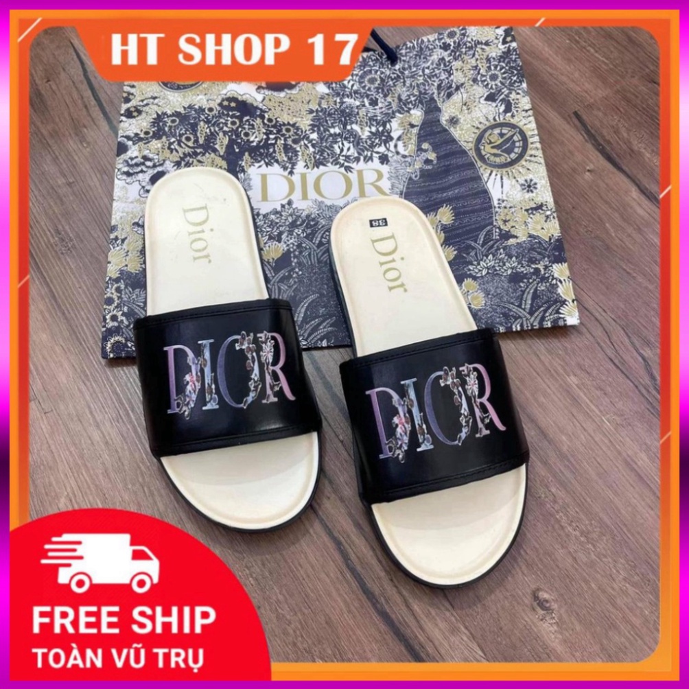 FREE SHIP Dép thời trang nam quai ngang dior hoa siêu sang