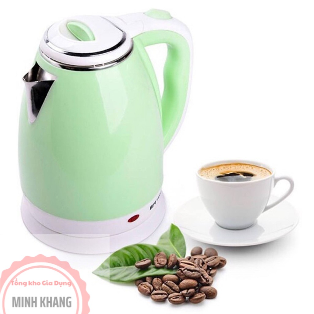 Ấm Siêu Tốc Đun Nước Electric Kettle  Dung Tích 1.8 Lít Loại 2 Lớp Màu, Bảo Hành 6 Tháng Lỗi Đổi Mới - GDMK