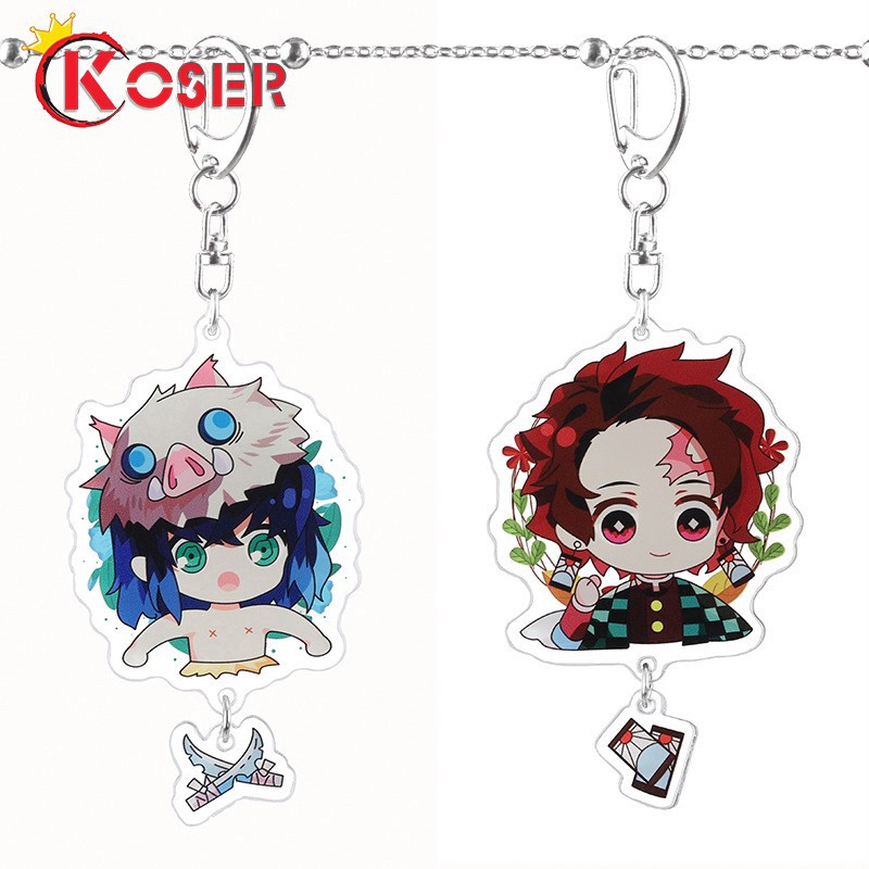 COSER KING Demon Slayer Nhân vật hoạt hình Anime Keychain Nezuko Tomioka Yoshiyoshi Tanjiro Butterfly Ninja Chanahu Collection
