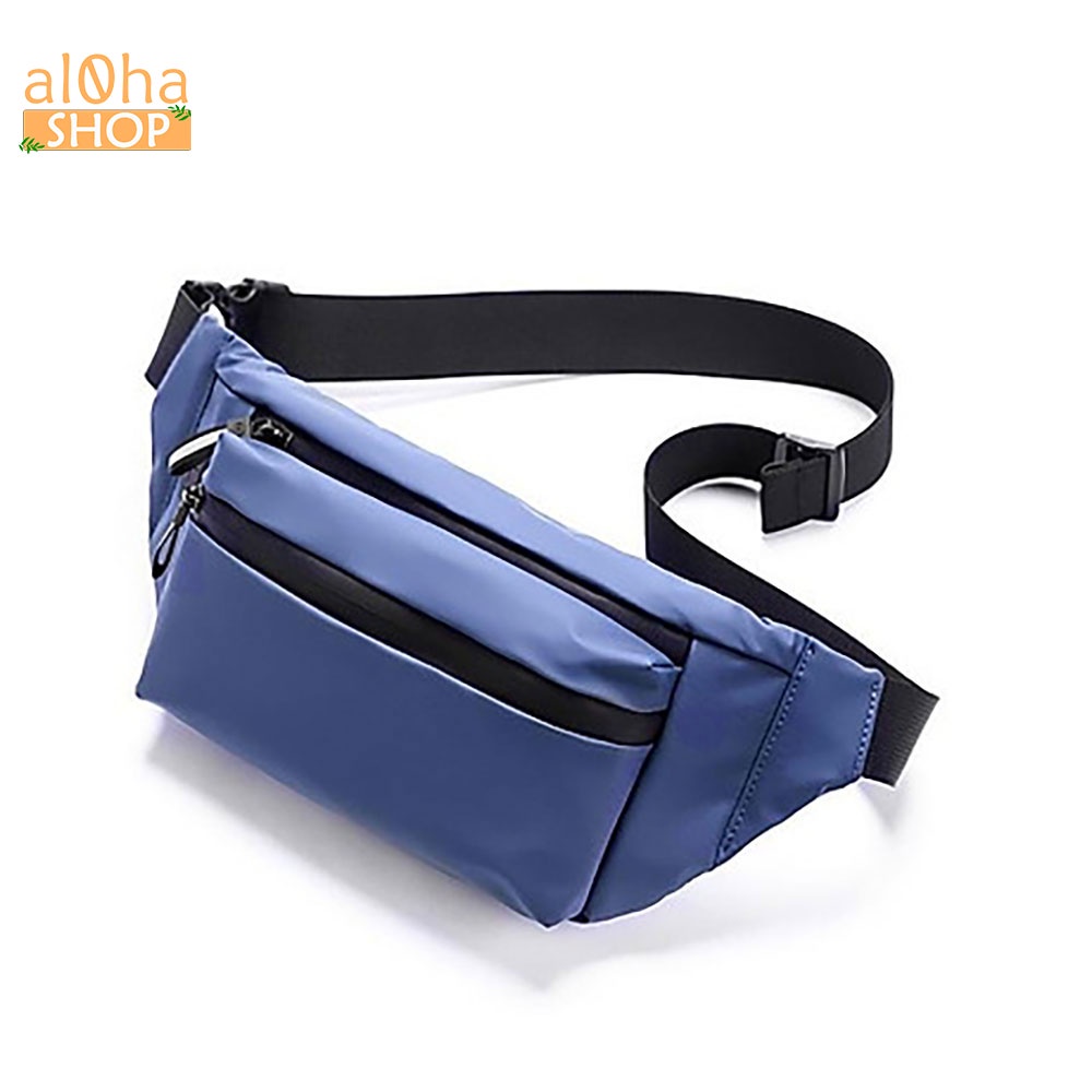 Túi bao tử - đeo chéo khóa phản quang unisex nam nữ vải chống nước phong cách - al0ha Shop