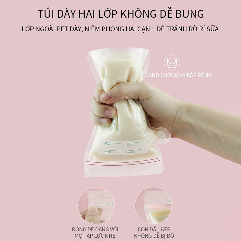 [HCM]Túi trữ sữa, túi đựng sữa mẹ Misuta có vòi tiện lợi 150ml/200ml hộp 30 chiếc【MY-CND200】