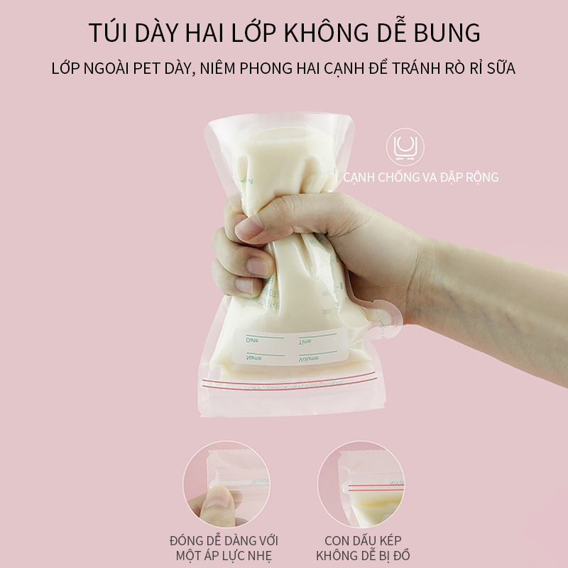 Túi trữ sữa, túi đựng sữa mẹ Misuta có vòi tiện lợi 150ml/200ml hộp 30 chiếc【MY-CND150/200】