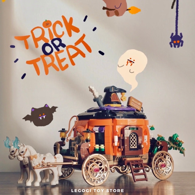Đồ chơi xếp hình Legogi CÁC MẪU HALLOWEEN mô hình lắp ráp lắp ghép Balody Loz mini