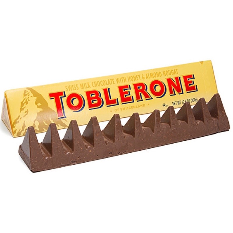 [Date 12/2021] SOCOLA TOBLERONE - Swiss Milk Chocolate With Honey & Almond Nougat - Thanh 100g