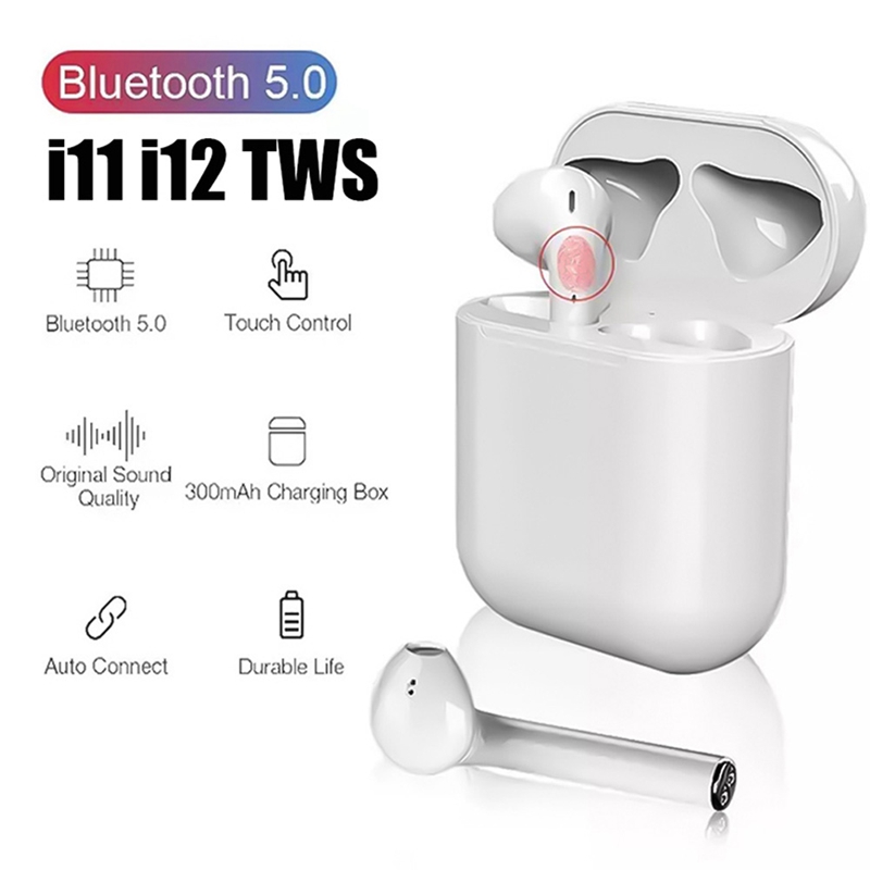 Tai Nghe Bluetooth Không Dây Yajief I12 / I11 Tws5.0 Với Hộp Sạc Chất Lượng Cao