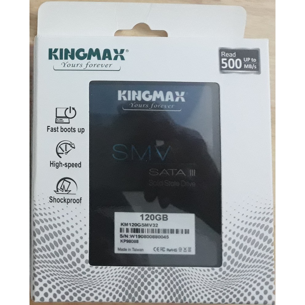 Ổ cứng SSD Kingmax SMV32 120GB 2.5 inch SATA3 (Đọc 500MB/s - Ghi 350MB/s)