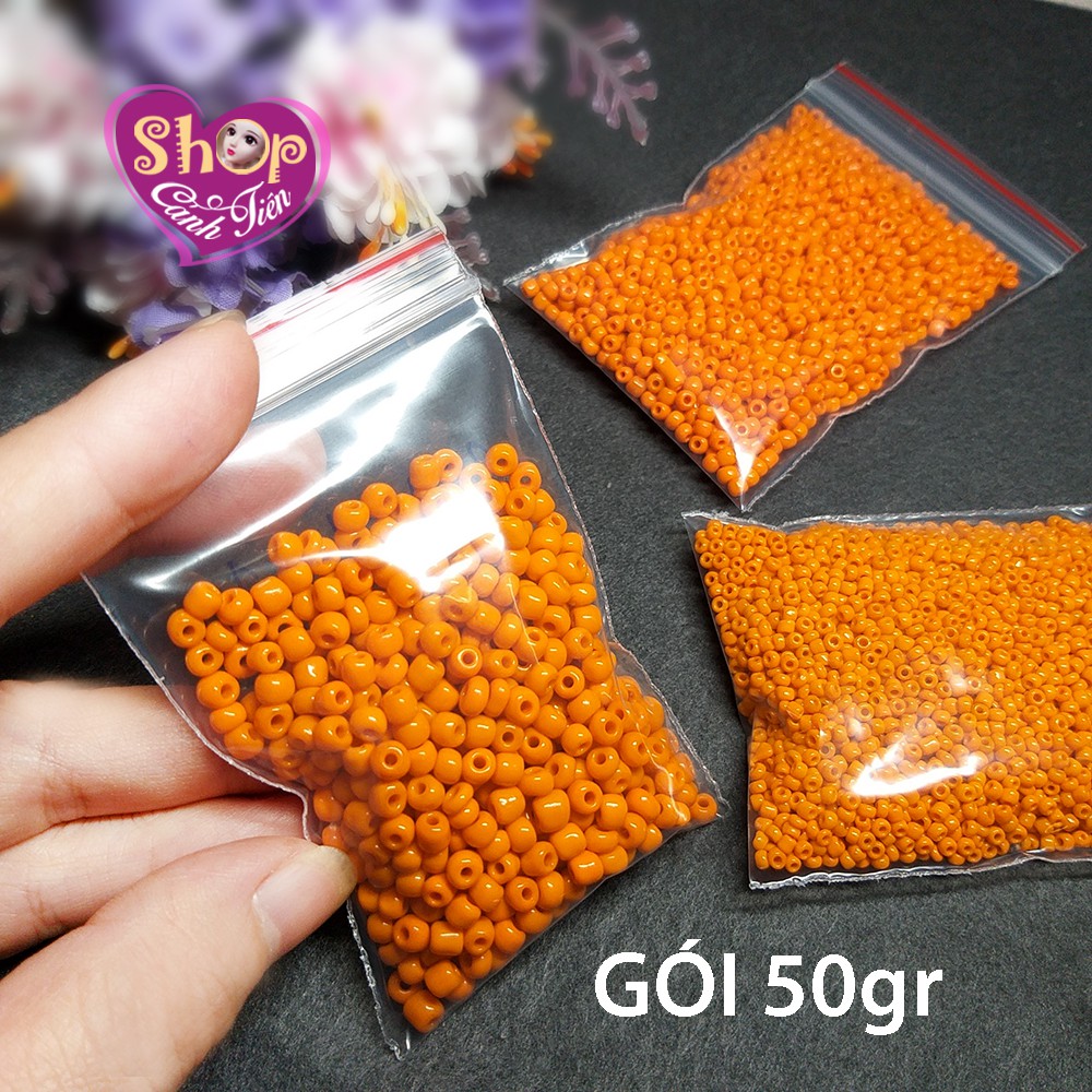 Gói 50gr Cườm đục đủ màu cỡ lớn 4mm - Nguyên liệu làm vòng Giá Tốt