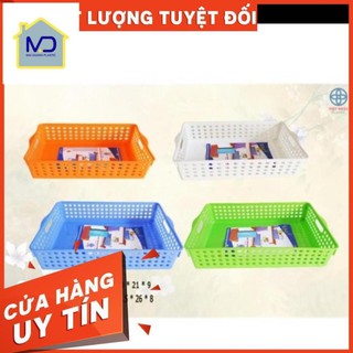 Khay nhựa chữ nhật, rổ nhựa a4 b5 nhựa việt nhật đủ màu