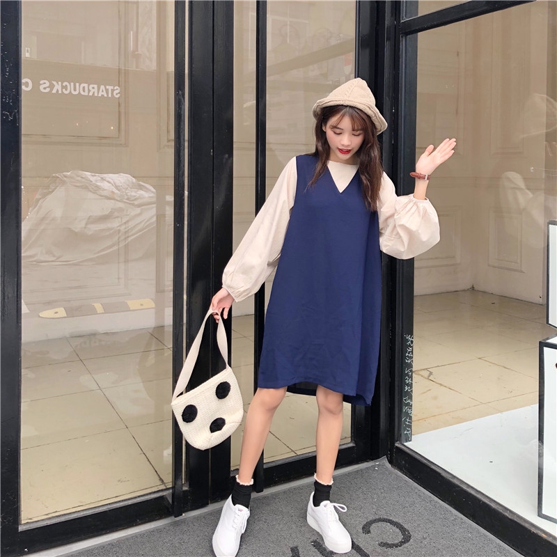 Đầm Xiaozhainv Tay Dài Phong Cách Hàn Quốc | BigBuy360 - bigbuy360.vn