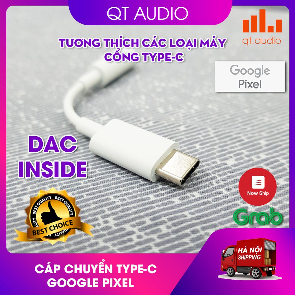Cáp chuyển typeC chính hãng google pixel, jack chuyển tương thích nhiều dòng máy, có DAC