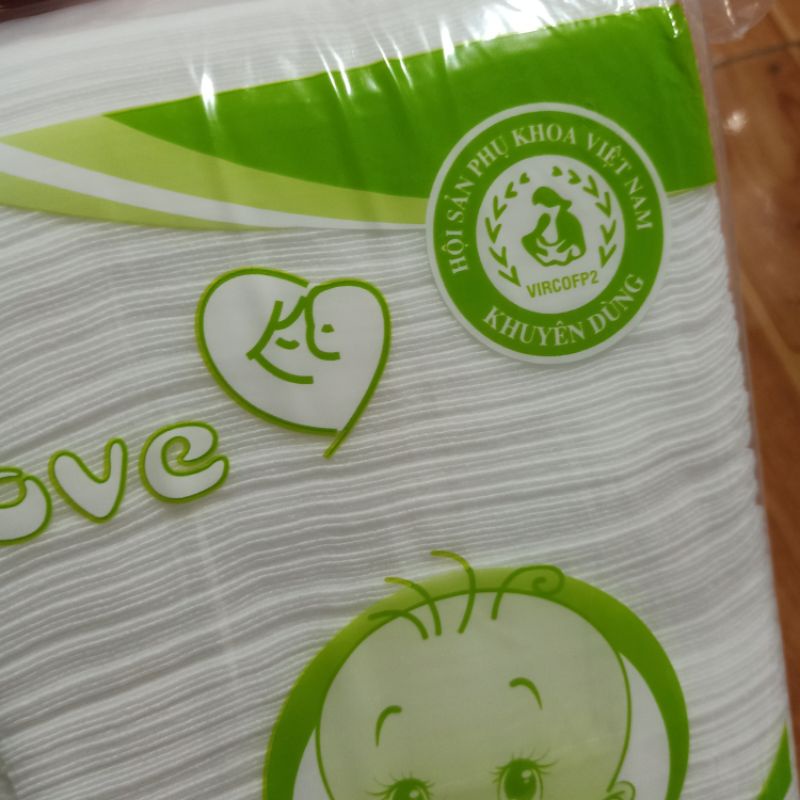 Khăn vải khô/ Giấy khô đa năng cao cấp Mom's Love thấm hút tự nhiên, an toàn cho bé loại 300gr và 600gr