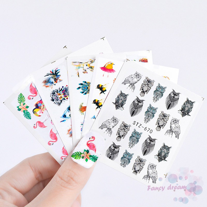 Set 3 tấm ticker dán trang trí móng tay