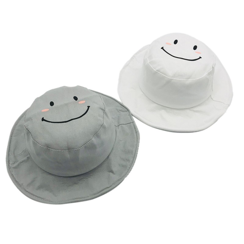 Nón Tai Bèo Che Nắng Bằng Cotton Thoáng Khí In Họa Tiết Mặt Cười Dễ Thương Thời Trang Đi Biển Cho Bé Sự Bảo Vệ