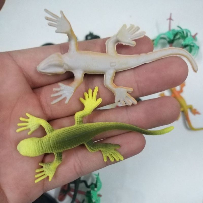 Bộ 12 đồ chơi Tắc Kè Safari hoang dã  Mô hình tắc kè thằn lằn nhựa giả New4all ANIMAL WORLD cho bé trên 3 tuổi