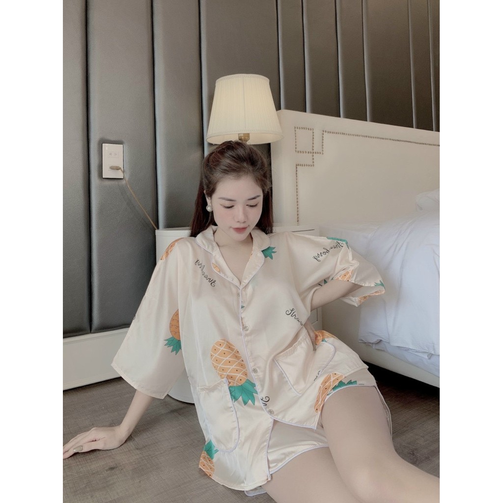 Pijama Lụa SATIN những mẫu bộ đùi tiểu thư, Form dưới 60 kí