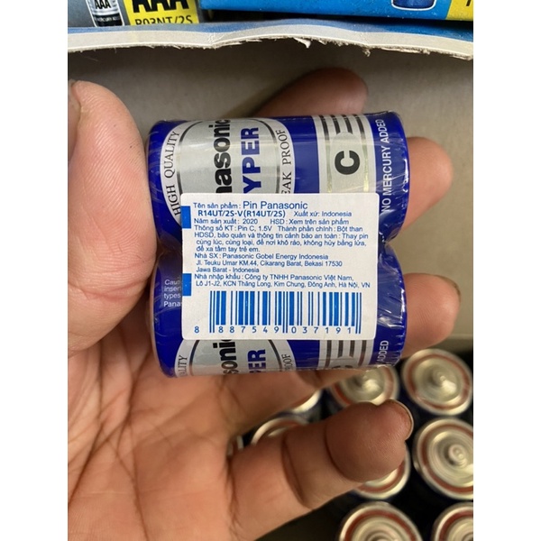 2 viên pin trung Panasonic HYPER C R14UT/2S