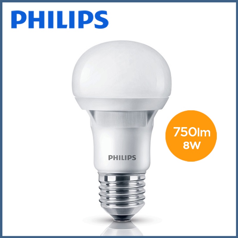 SP KHÔNG VỎ HỘP - Bóng đèn LED Philips Ecobright 8W 3000K E27 A60 - Ánh sáng vàng