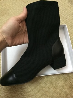 Boot chun lửng pha da