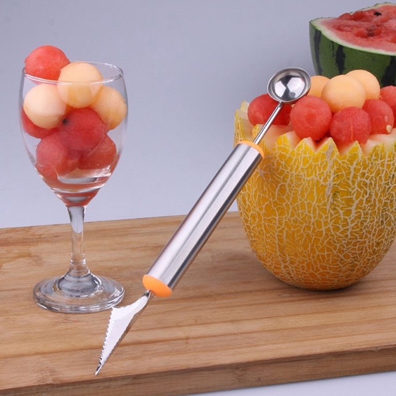 Kem / Trái Cây 2 Đầu Bằng Thép Không Gỉ