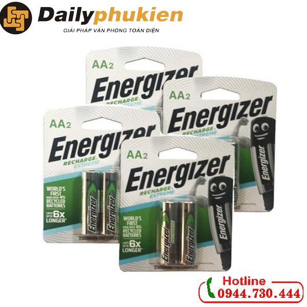 Pin sạc AA Energizer 2300 mAh vỉ 2 viên dailyphukien