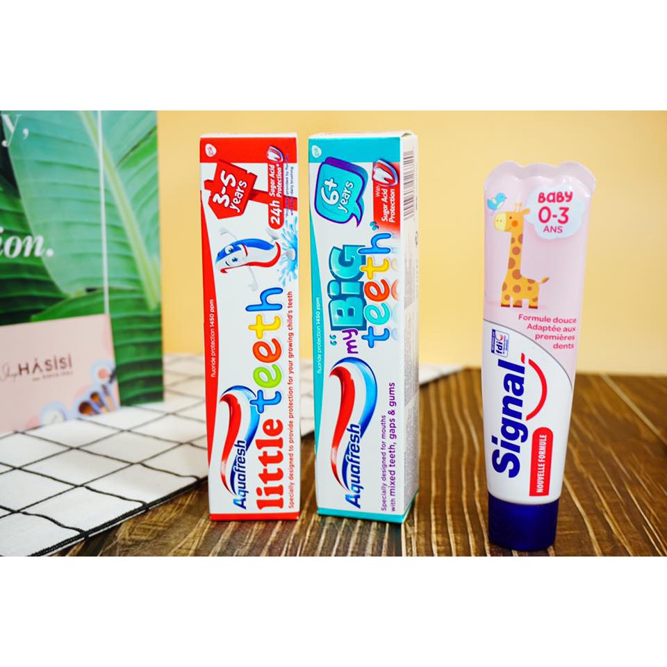 Kem đánh răng AQUAFRESH - Little Teeth 3-5 Years 50ml (KĐR Em Bé 3-5 Tuổi - Đỏ)