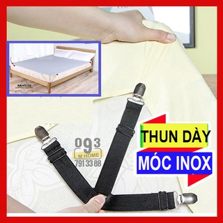Combo 4 Kẹp Inox Cố Định Chăn Ga Giường, Phụ Kiện Giường Ngủ Drap Giường