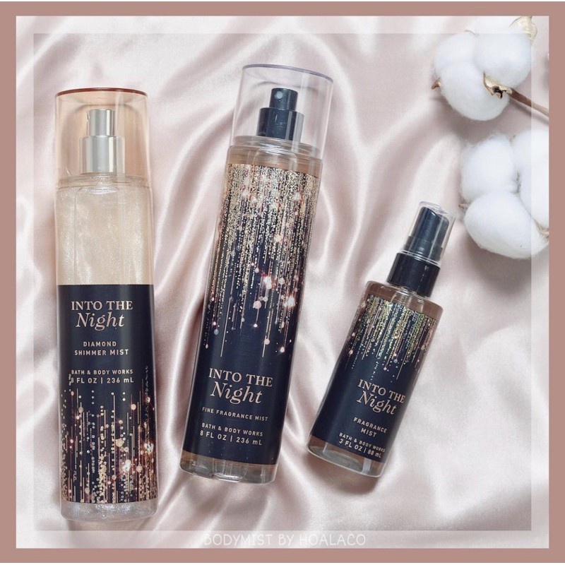 Xịt Thơm Body Mist Bath & Body Works Into The Night Hương Gỗ Dịu Nhẹ
