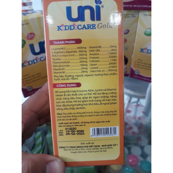 UNI KIDDICARE GOLD KÍCH THÍCH ĂN NGON TĂNG SỨC ĐỀ KHÁNG