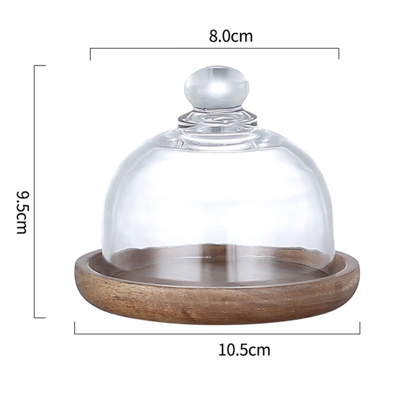 Giá Đỡ Bánh Kem / Acacia Mini Đa Năng Có Nắp Vòm Dành Cho Khách Sạn (4 Cái)