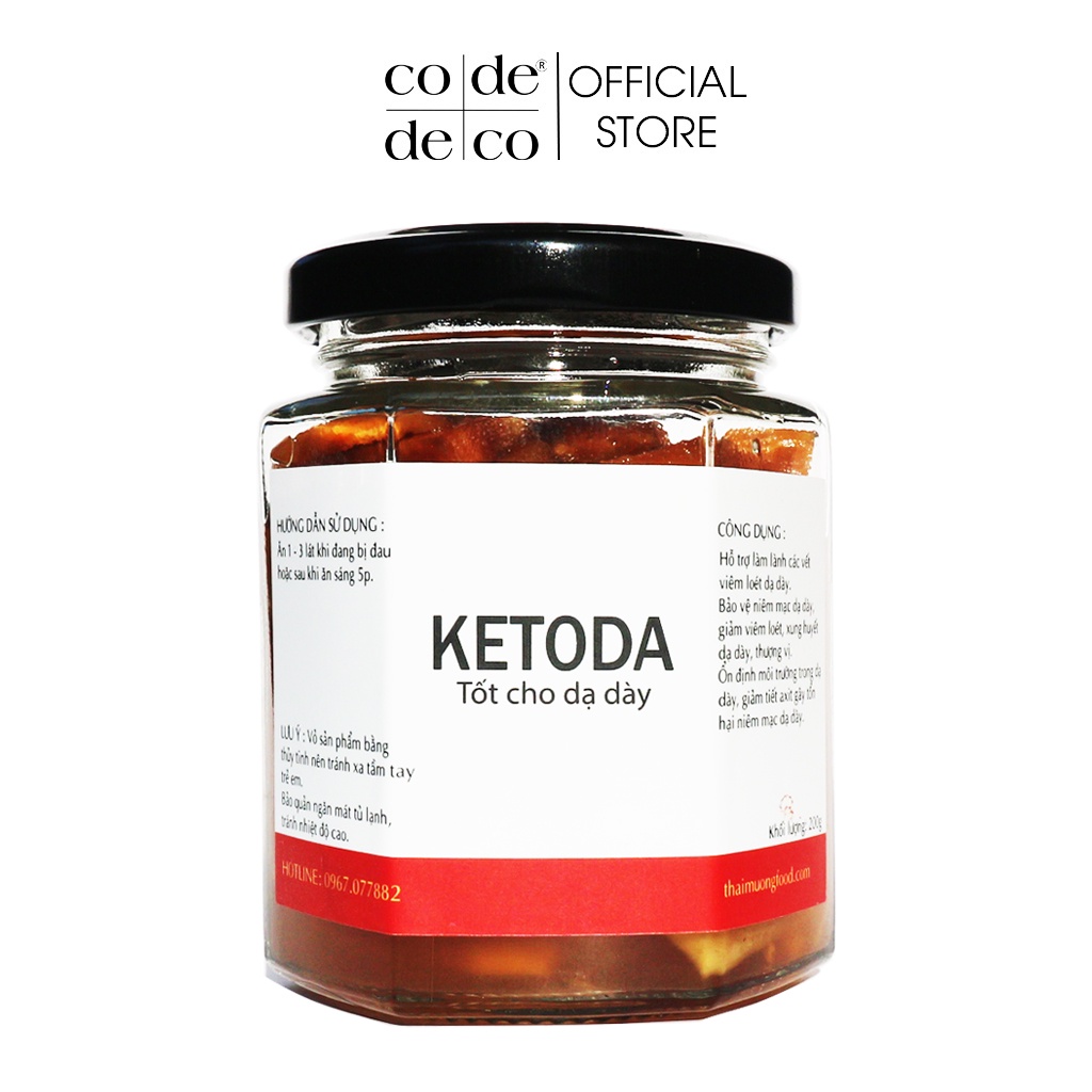 Ô Mai Ketoda Code Deco Tốt Cho Dạ Dày, Hũ 200g