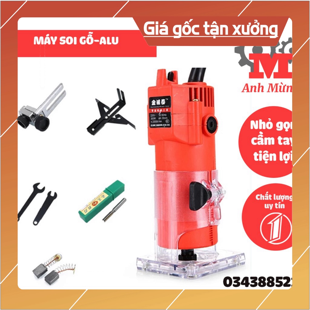 Máy Soi alu-máy phay gỗ cầm tay,thiết kế nhỏ gọn tiện lợi công suất lên đến 800W