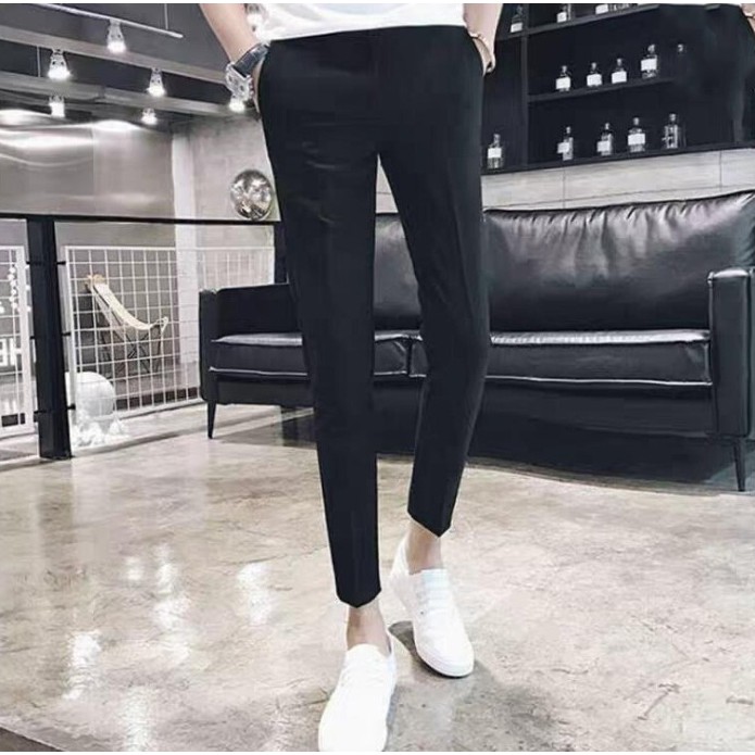 Quần âu nam trơn dáng ôm vải chống nhăn chống xù, quần tây nam hàn quốc | BigBuy360 - bigbuy360.vn