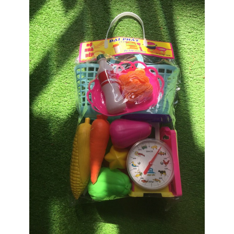 Bộ đồ chơi GIỎ trái cây & cân đồng hồ bằng nhựa Đại Phát