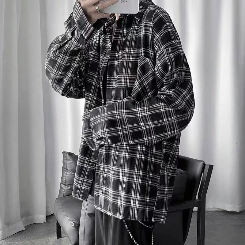 Áo Sơ Mi Sọc Ca Rô Thời Trang Hàn Quốc Cá Tính Cho Nam áo sơ mi ca rô áo sơ mi nam đẹp áo sơ mi tay dài áo thun from rộng