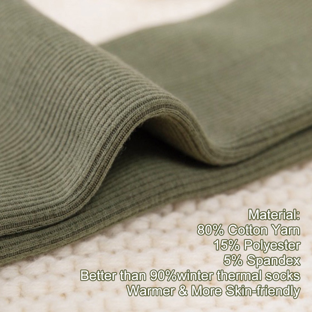 1 Đôi Vớ Nhung Dày Mềm Giữ Ấm Màu Trơn Thời Trang Mùa Đông Cho Nữ