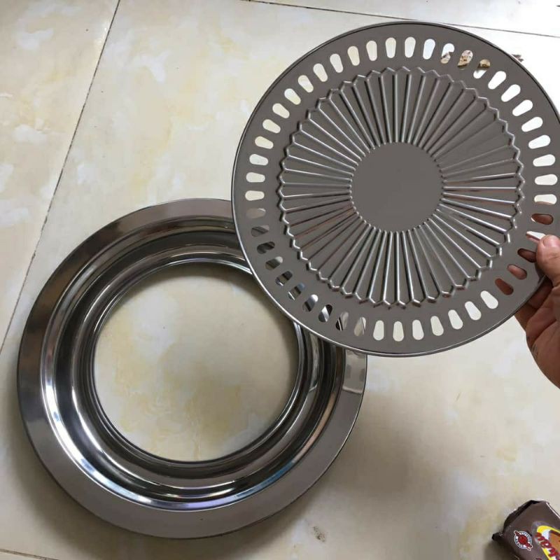 vỉ nướng INOX hút mỡ BBQ dùng cho bếp ga và bếp hồng ngoại