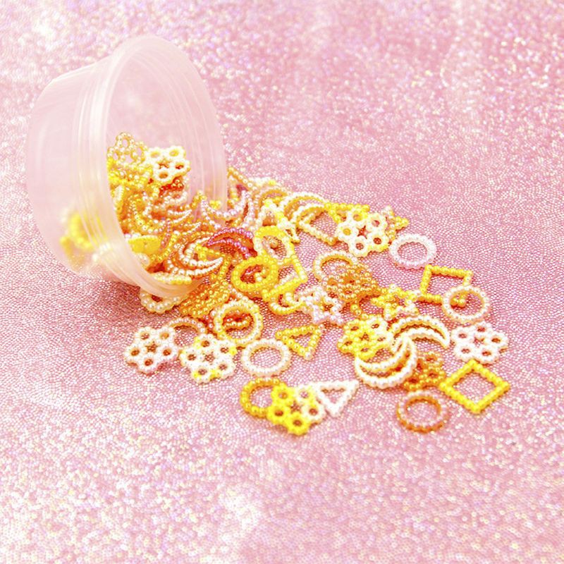 Bộ 10g Phụ Kiện Trang Trí Nhựa Resin ABS Hình Ngôi Sao/Mặt Trăng/Trái Tim/Nơ Lưng Phẳng Cho Vào Khuôn Làm Mặt Trang Sức