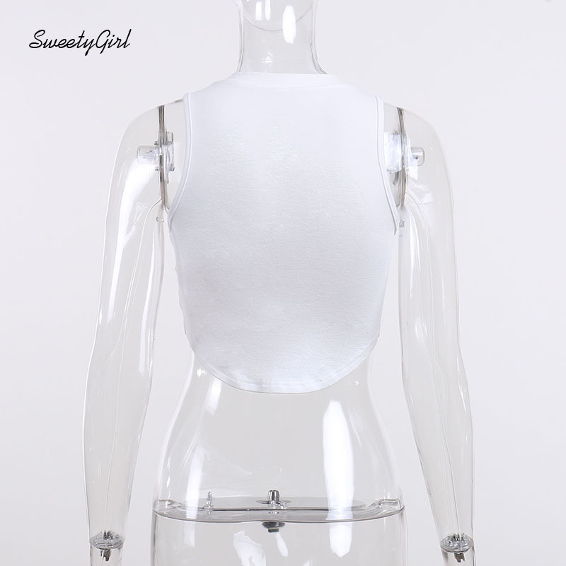 Áo Sát Nách Cổ Tròn In Chữ Thời Trang Quyến Rũ 2022 Cho Nữ