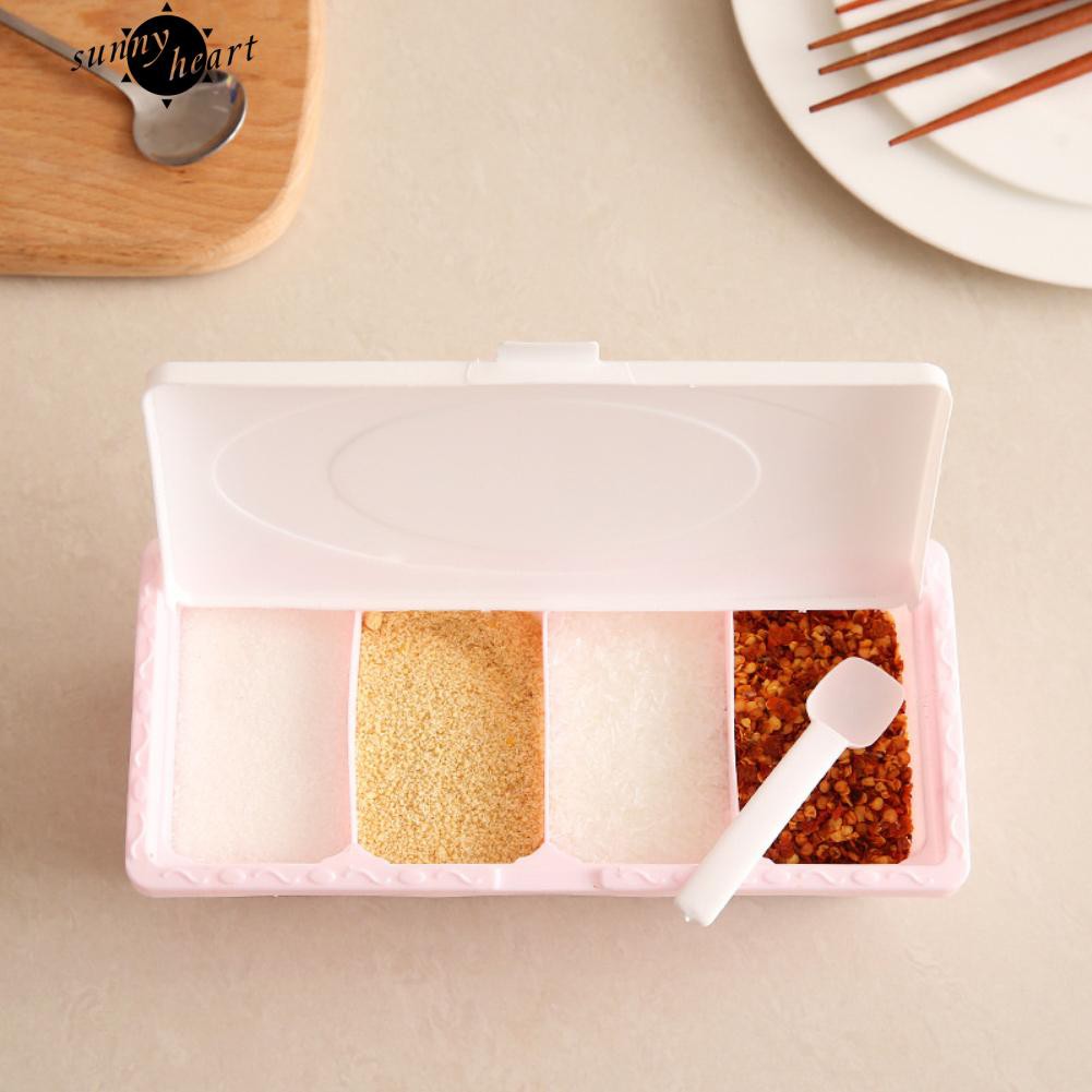 Hộp Đựng Vật Dụng 4 Ngăn Tiện Lợi Cho Nhà Bếp