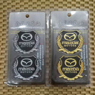 Bộ 2 huy hiệu logo m.a.z.d.a nổi 3d gắn xe ô tô